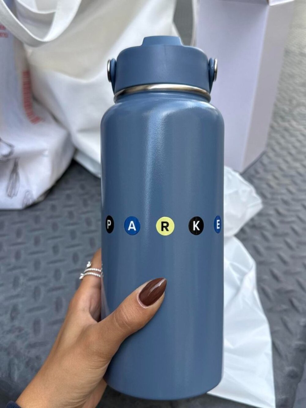 PARKE Water Bottle - Blue Subway